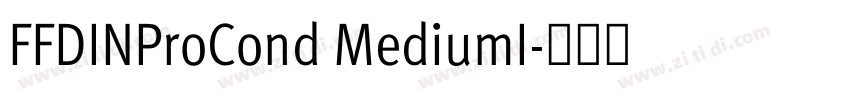 FFDINProCond MediumI字体转换